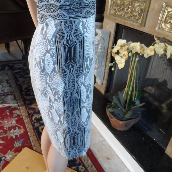 Diane Von Furstenberg Light Python Print Dress w/Abstract Print Inserts Size 6 - Picture 10 of 16